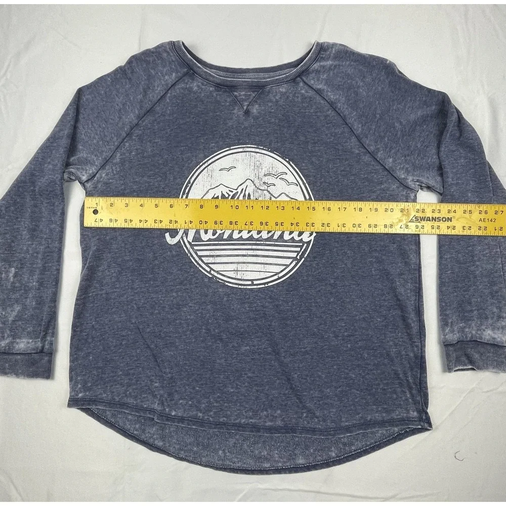 GRAYSON THREADS MONTANA CREWNECK SWEATSHIRT BLUE GRAPHIC PULLOVER ADULT XL